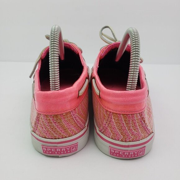 Sperry Top Sider Womens Size 8.5 Pink Sequin Slip On Boat Sneaker Shoes 9688904 - Picture 6 of 9